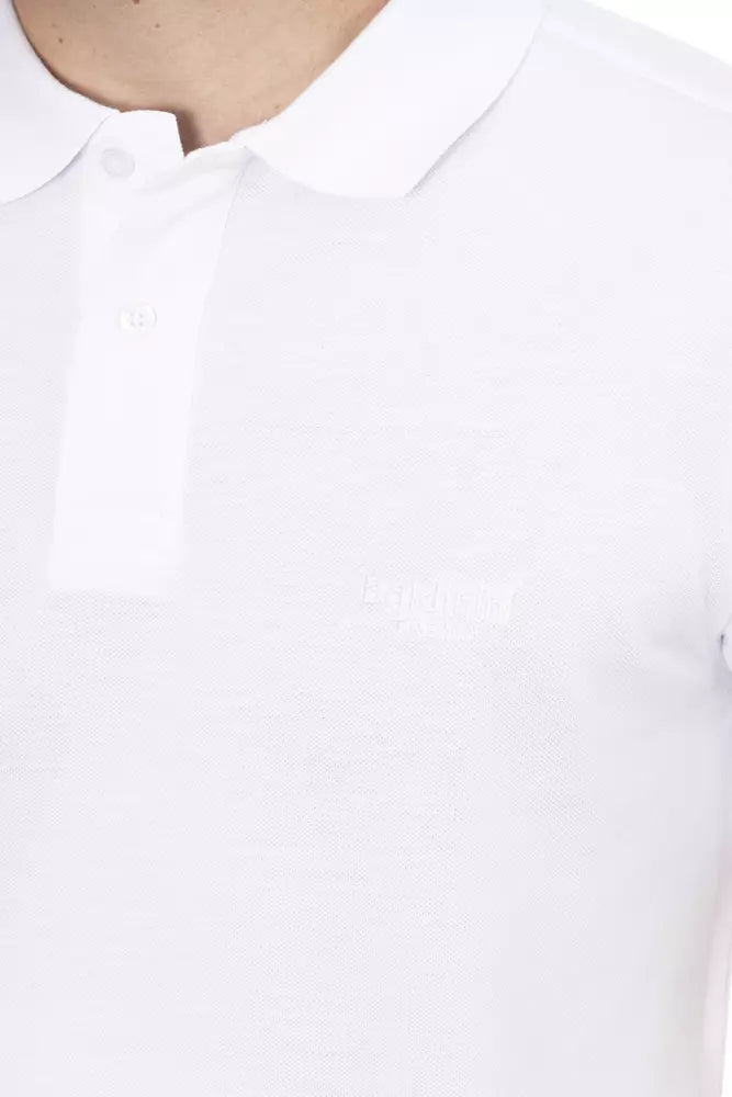 Baldinini Trend wit katoenen heren polo shirt