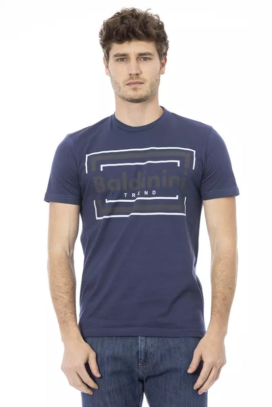 Baldinini Trend Blauw Katoenen Heren T-Shirt
