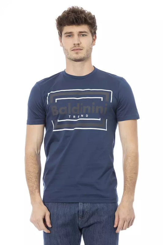 Baldinini Trend Blauw Katoenen Heren T-Shirt