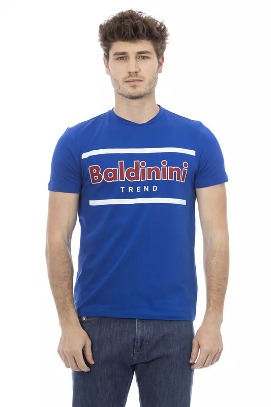 Baldinini Trend Blauw Katoenen Heren T-Shirt