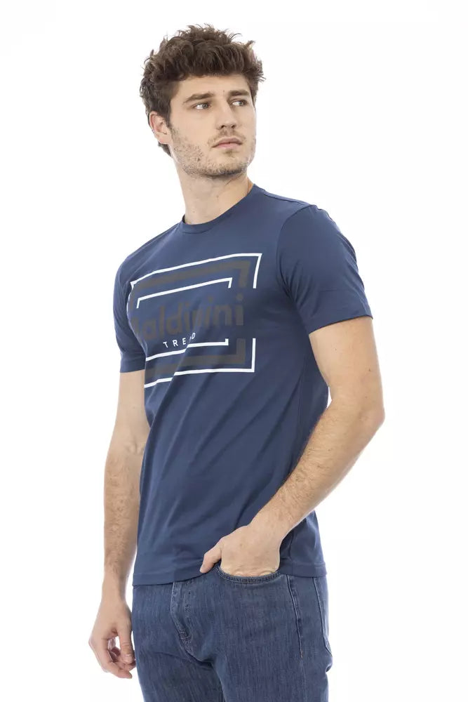 Baldinini Trend Blauw Katoenen Heren T-Shirt