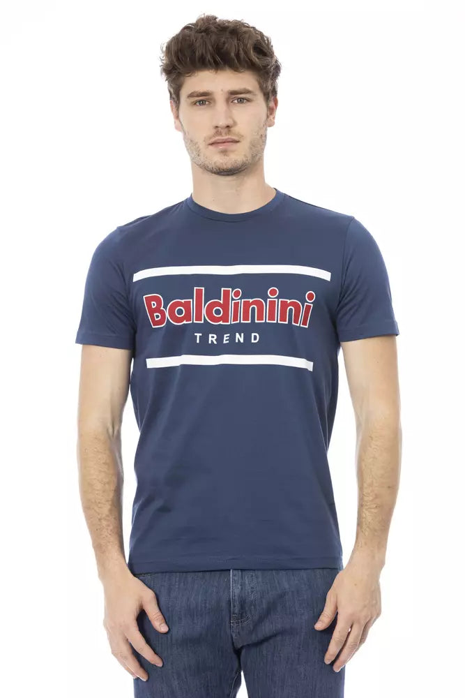 Baldinini Trend Blauw Katoenen Heren T-Shirt