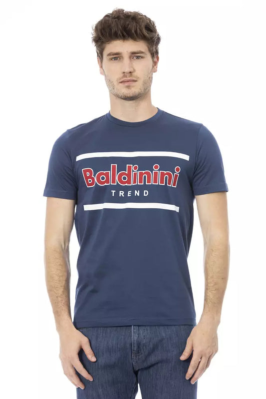 Baldinini Trend Blauw Katoenen Heren T-Shirt