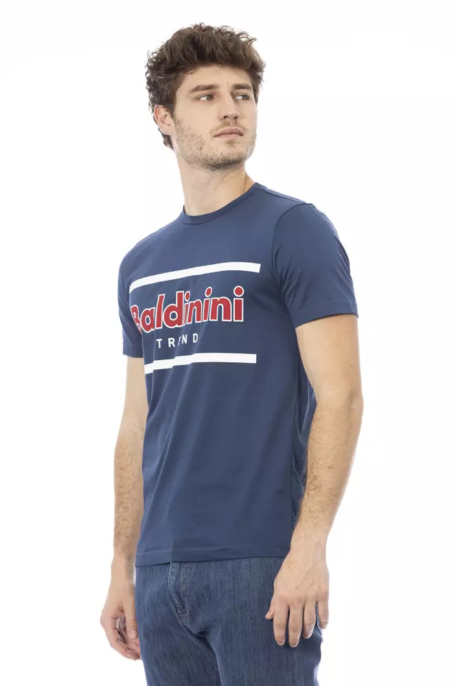 Baldinini Trend Blauw Katoenen Heren T-Shirt