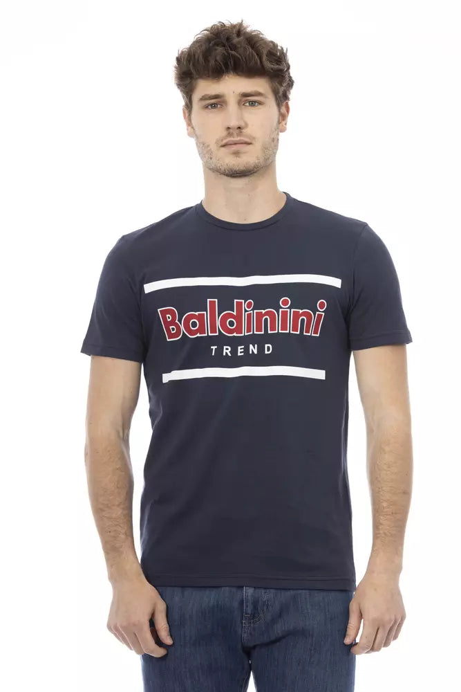 Baldinini Trend Blauw Katoenen Heren T-Shirt