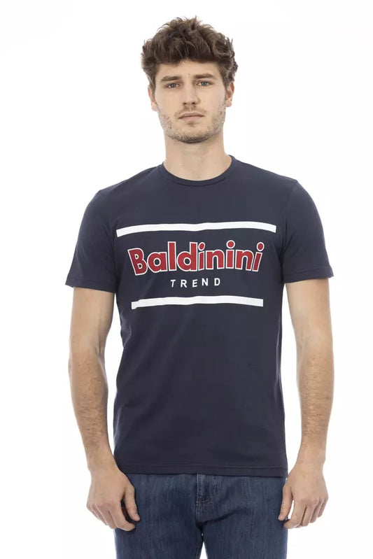 Baldinini Trend Blauw Katoenen Heren T-Shirt