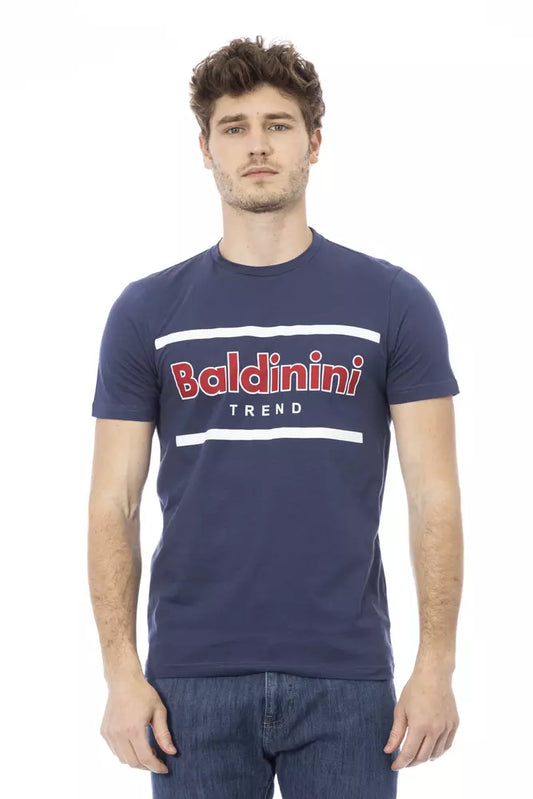 Baldinini Trend Blauw Katoenen Heren T-Shirt