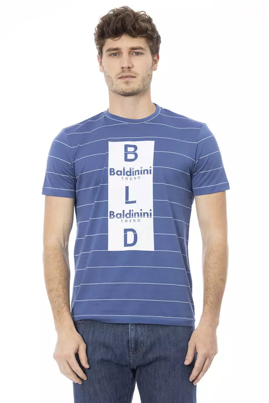 Baldinini Trend Blauw Katoenen Heren T-Shirt