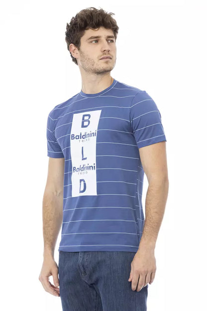 Baldinini Trend Blauw Katoenen Heren T-Shirt