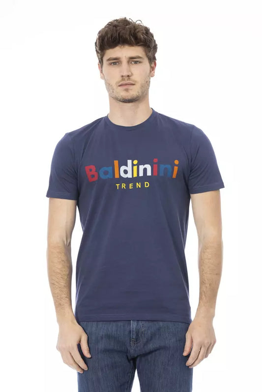 Baldinini Trend Blauw Katoenen Heren T-Shirt