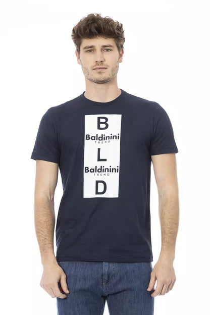 Baldinini Trend Blauw Katoenen Heren T-Shirt