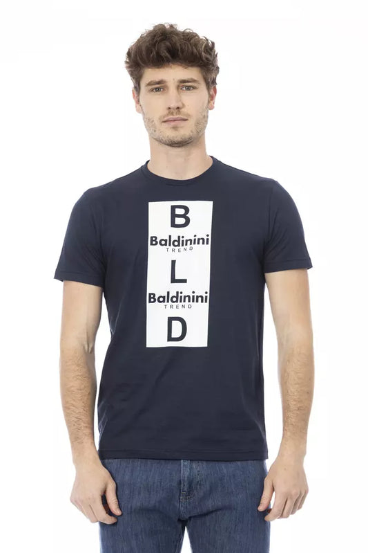 Baldinini Trend Blauw Katoenen Heren T-Shirt