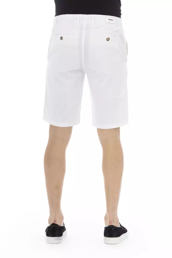 Short Bermuda en coton blanc pour homme, Baldinini Trend.