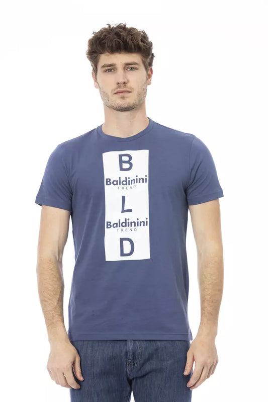 Baldinini Trend Blauw Katoenen Heren T-Shirt