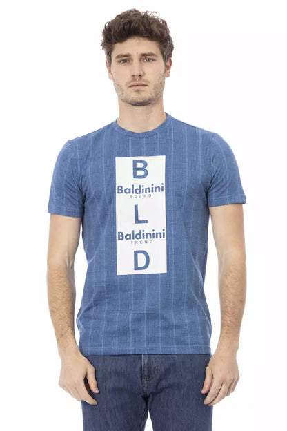 Baldinini Trend Lichtblauw Katoenen Heren T-Shirt