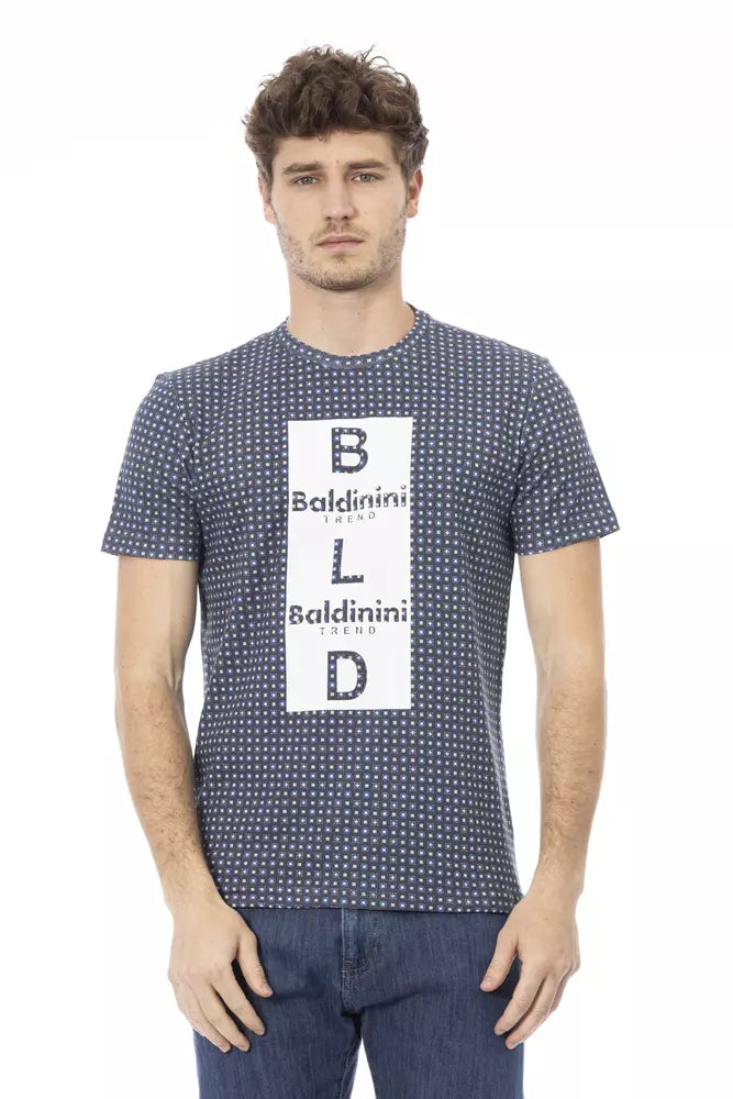 T-shirt homme en coton gris Baldinini Trend