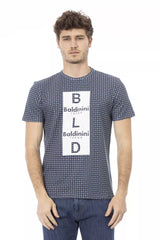 T-shirt homme en coton gris Baldinini Trend