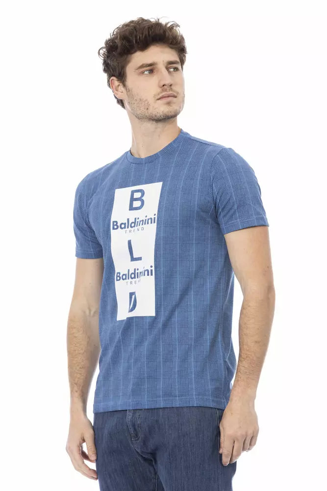 Baldinini Trend Lichtblauw Katoenen Heren T-Shirt