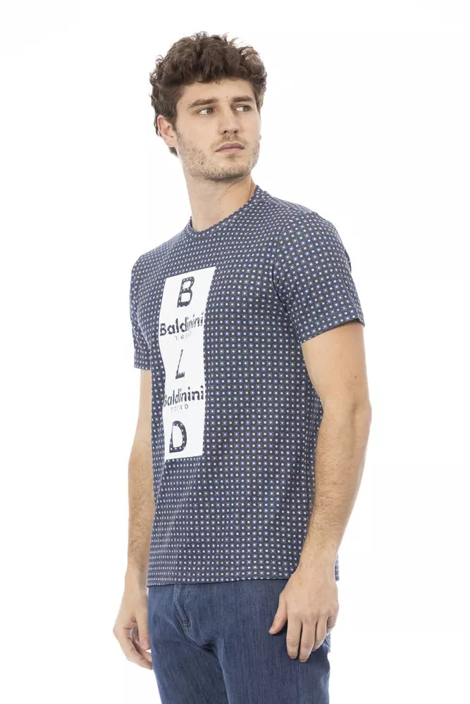 T-shirt homme en coton gris Baldinini Trend