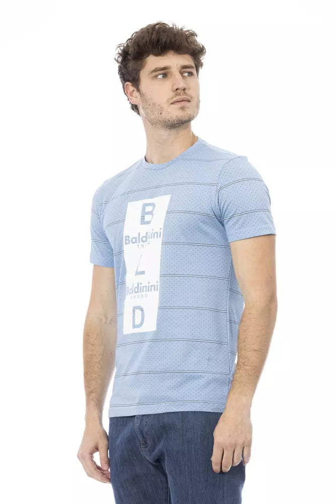 Baldinini Trend Lichtblauw Katoenen Heren T-Shirt