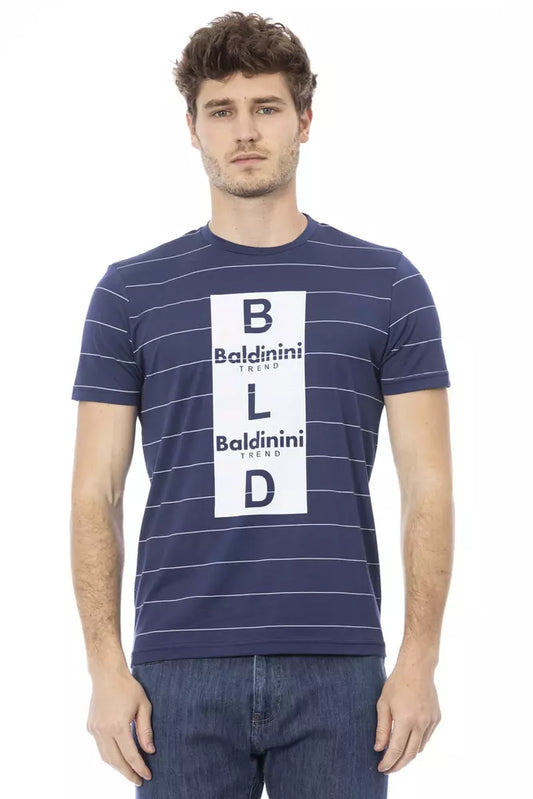Baldinini Trend Blauw Katoenen Heren T-Shirt