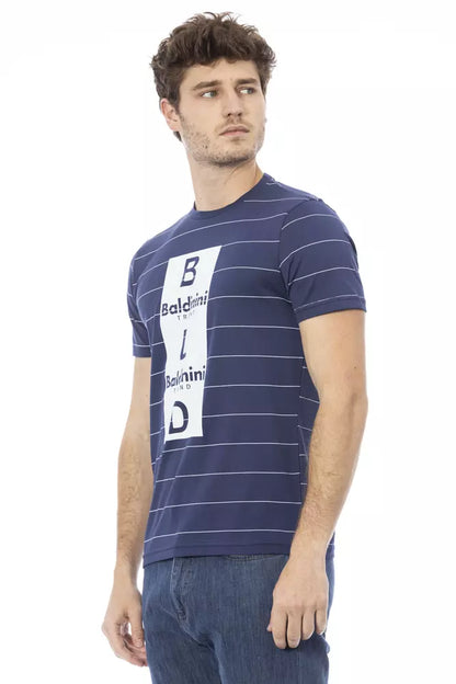 Baldinini Trend Blauw Katoenen Heren T-Shirt