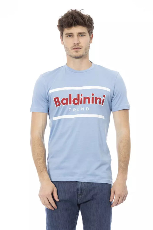 Baldinini Trend Lichtblauw Katoenen Heren T-Shirt