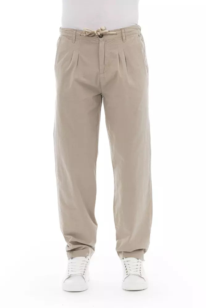 Pantalon chino homme en coton beige Baldinini Trend