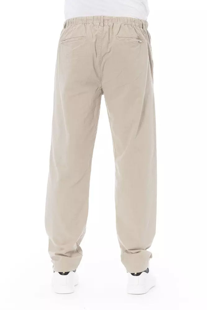 Pantalon chino homme en coton beige Baldinini Trend