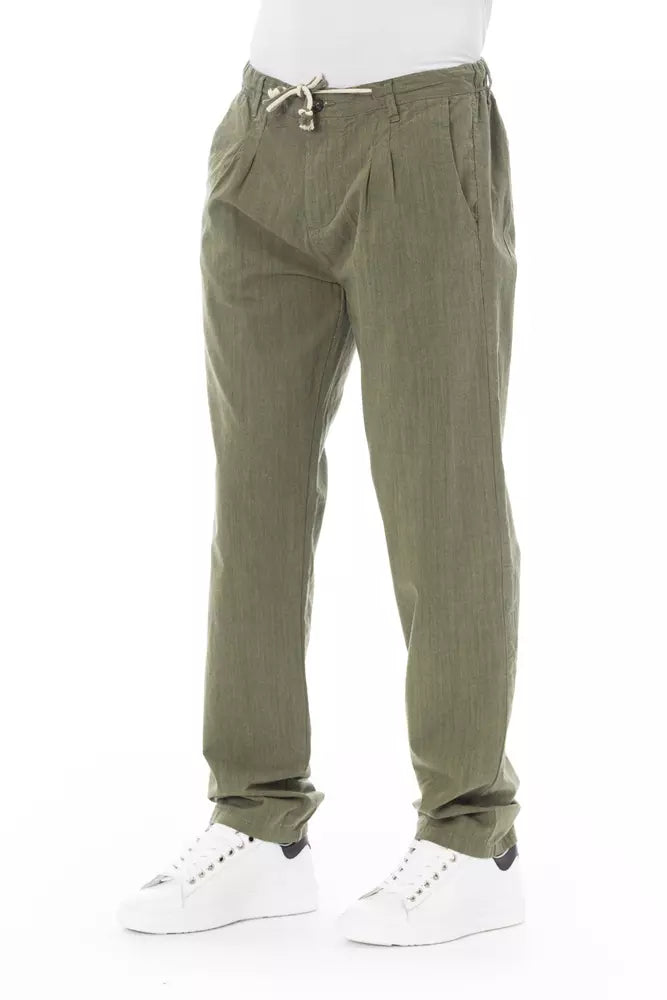 Pantalon chino en coton pour homme, style militaire, de la marque Baldinini Trend.