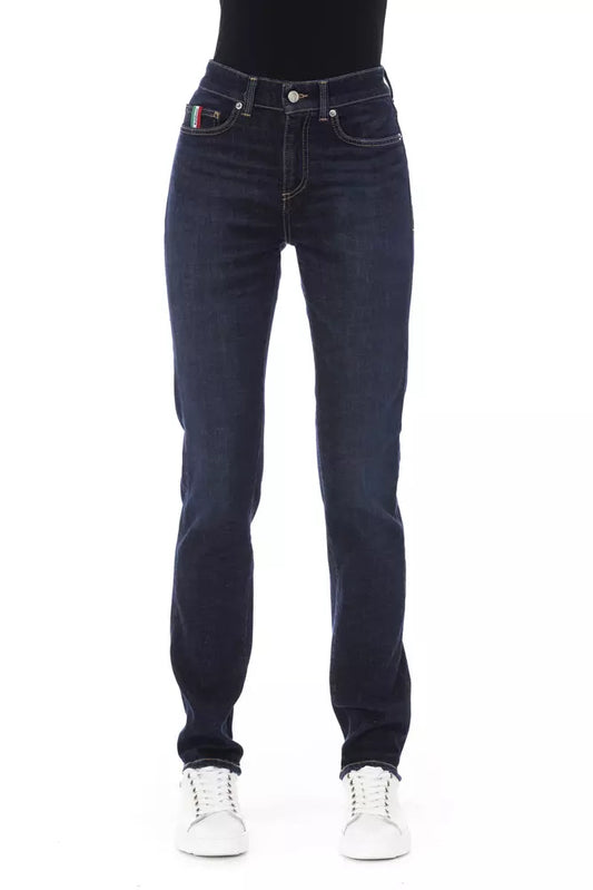Baldinini Trend Blauwe Katoenen Jeans voor Dames