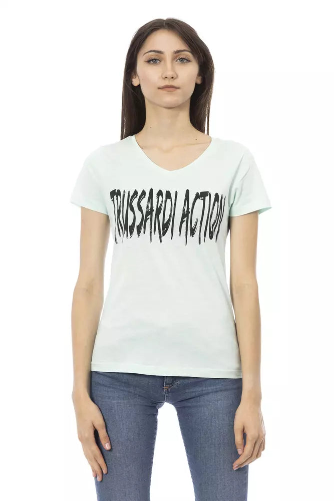 Trussardi Action Light Blue Cotton Women Top - Stylish & Comfortable