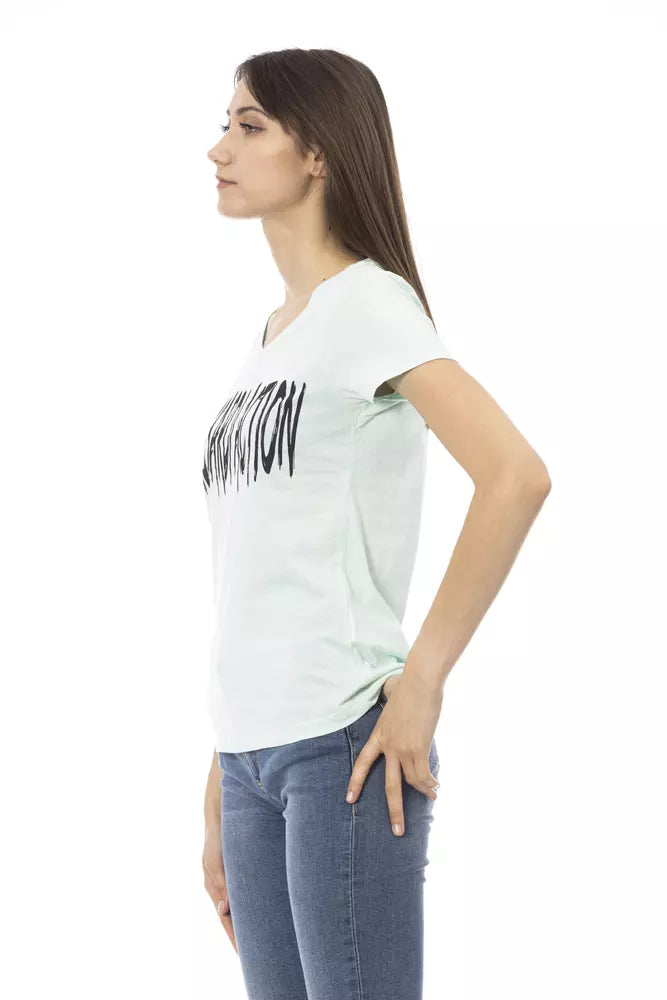 Trussardi Action Light Blue Cotton Women Top - Stylish & Comfortable