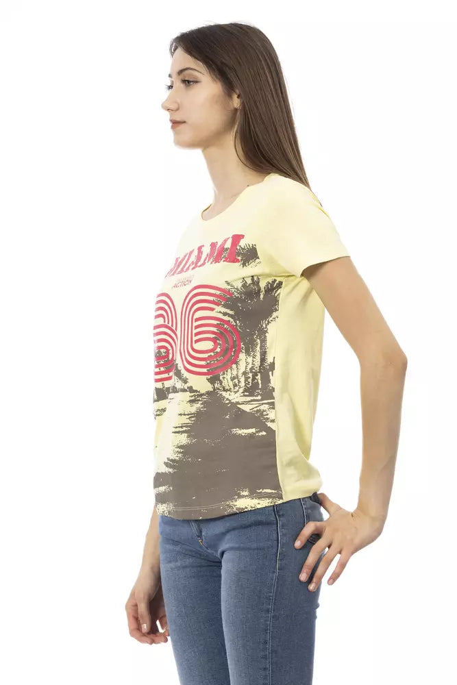 Trussardi Action T-Shirt Femme Jaune - Style Audacieux