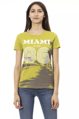 Trussardi Action T-Shirt Femme Vert en Coton - Élégant et Confortable