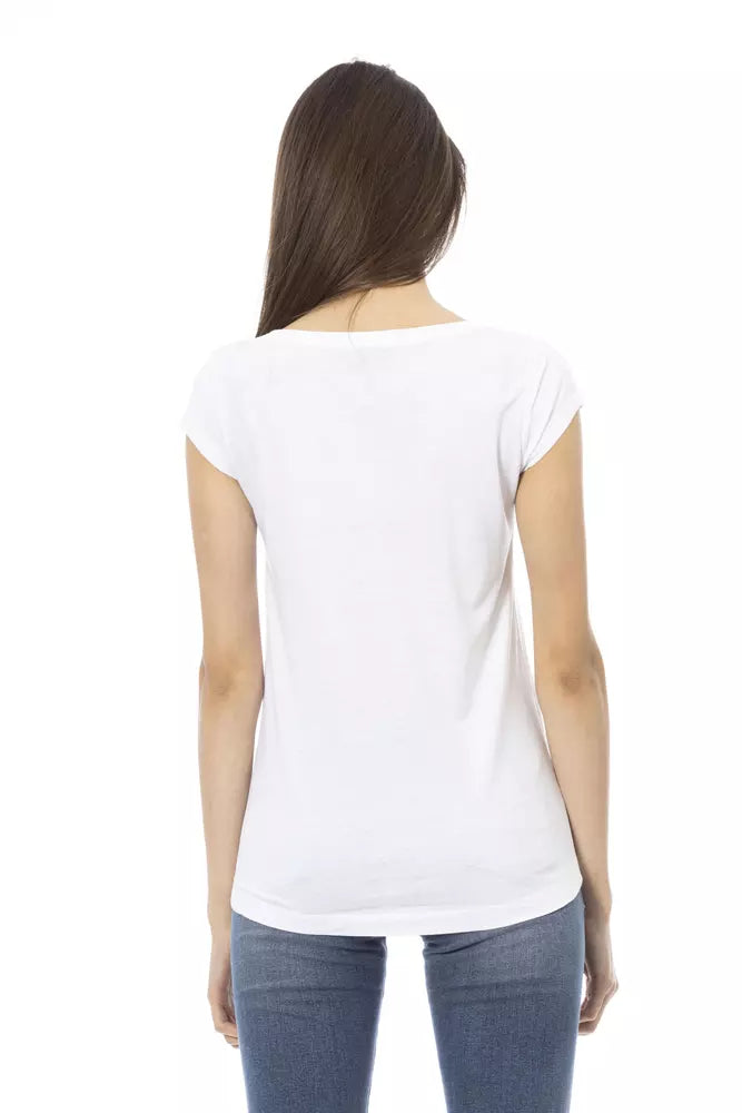 Trussardi Action Women's White Cotton T-Shirt - Chic & Comfortable