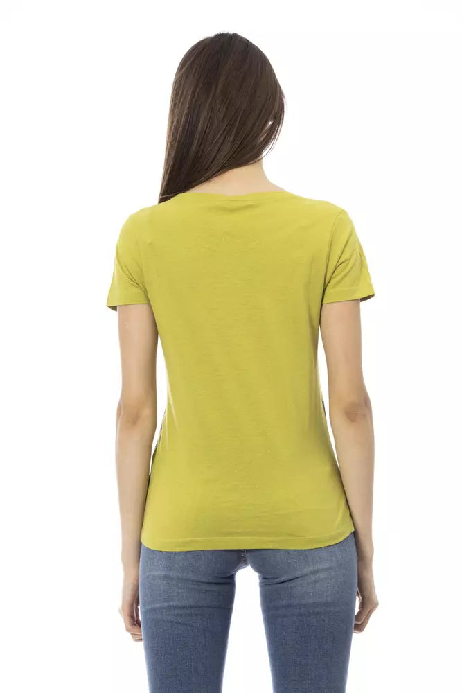 Trussardi Action T-Shirt Femme Vert en Coton - Élégant et Confortable