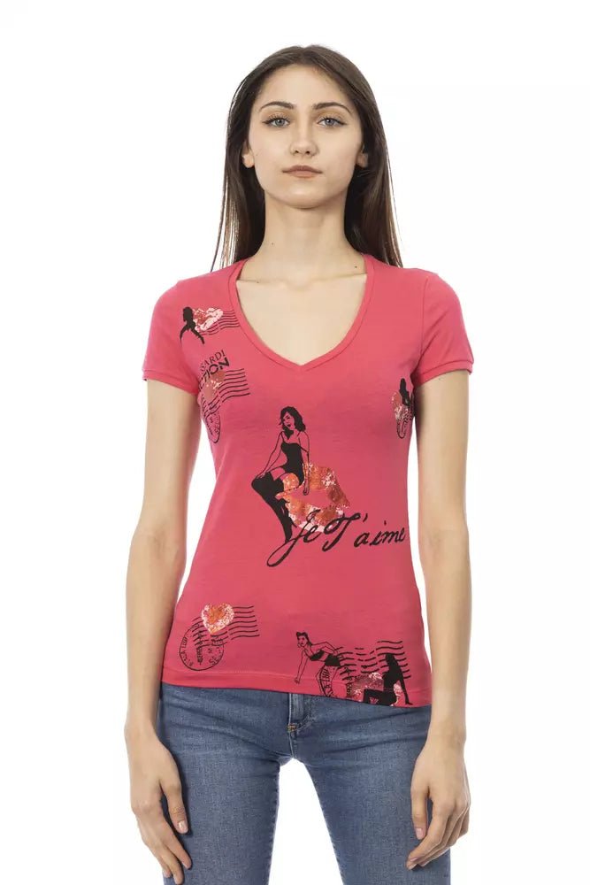 T-shirt Femme Multicolore en Coton Trussardi Action