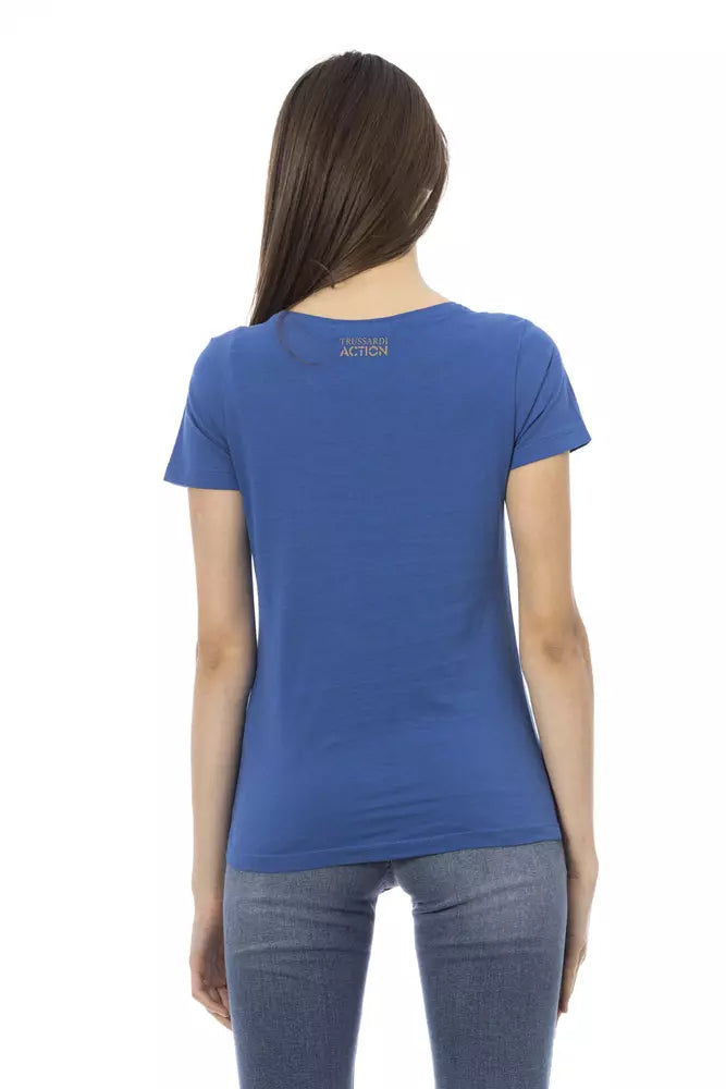 Trussardi Action T-Shirt Femme Coton Bleu - Élégant et Confortable