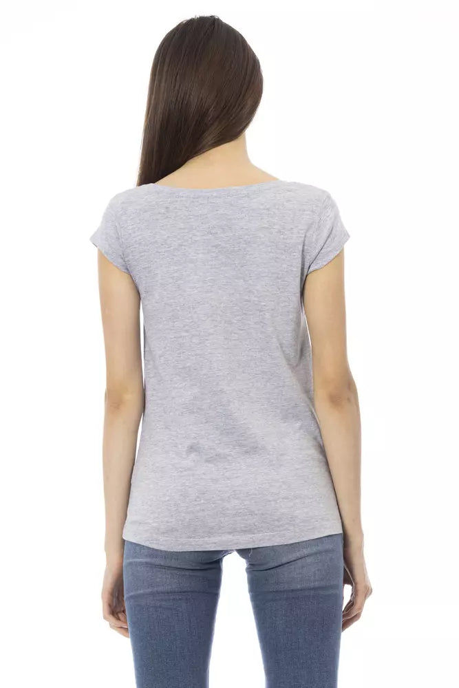 Trussardi Action T-Shirt Femme en Coton Gris - Élégance et Confort