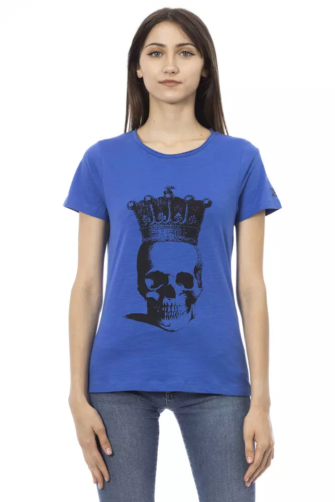 Trussardi Action T-Shirt Femme Bleu en Coton