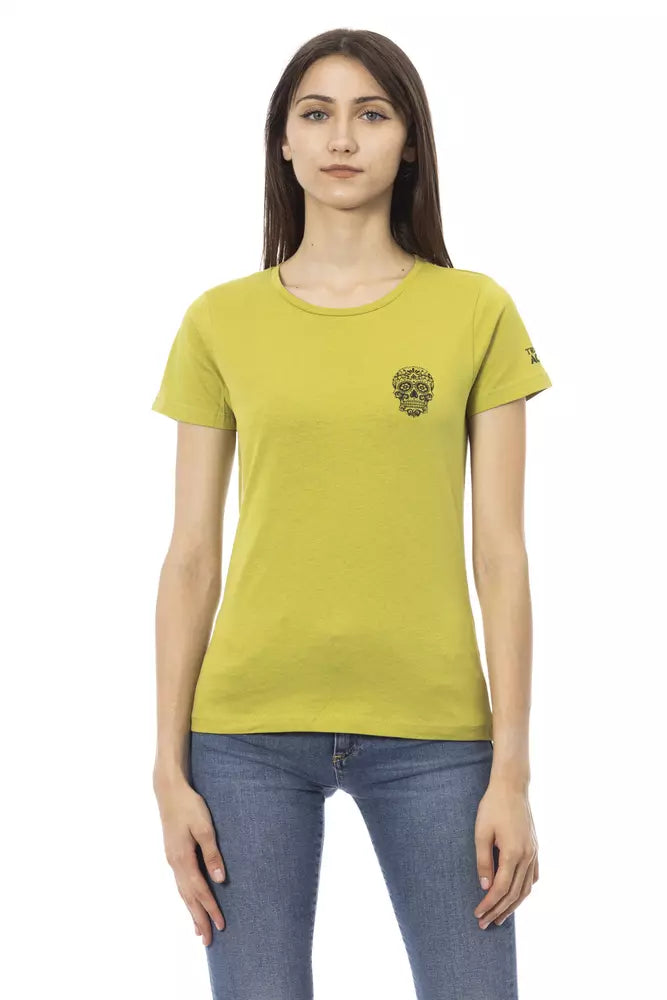 Trussardi Action T-Shirt Femme Vert en Coton - Élégant et Confortable