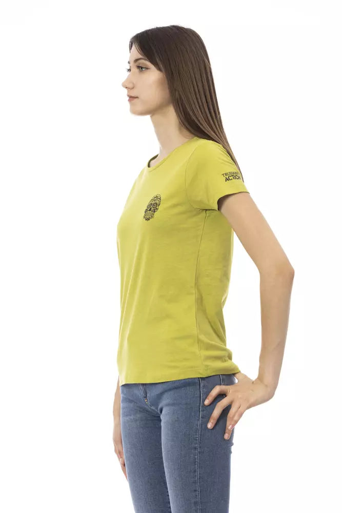 Trussardi Action T-Shirt Femme Vert en Coton - Élégant et Confortable