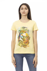 Trussardi Action T-Shirt Femme Jaune en Coton - Élégant et Confortable