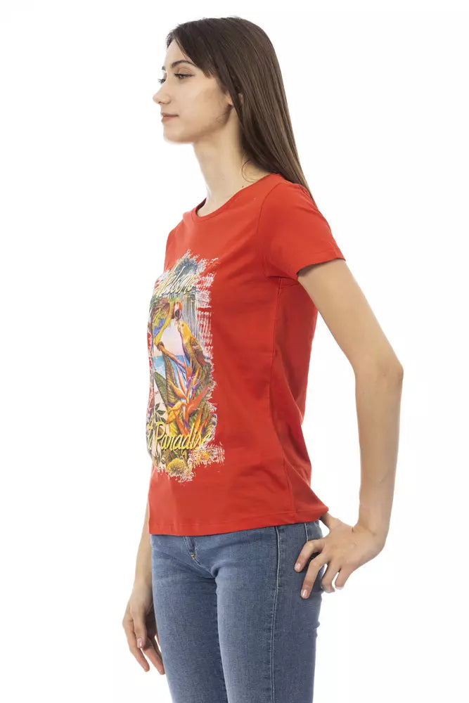 Trussardi Action Red Cotton Women T-Shirt - Stylish & Comfortable
