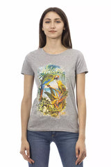 T-shirt Femme Trussardi Action Gris en Coton