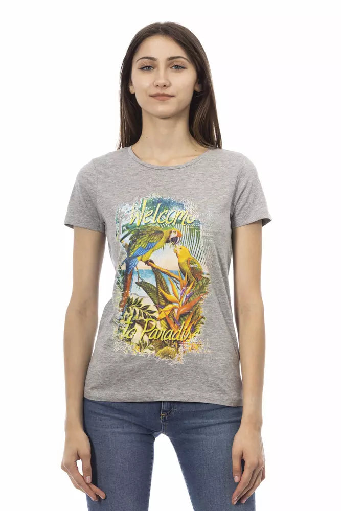 T-shirt Femme Trussardi Action Gris en Coton
