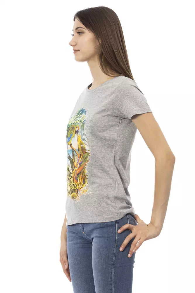 T-shirt Femme Trussardi Action Gris en Coton