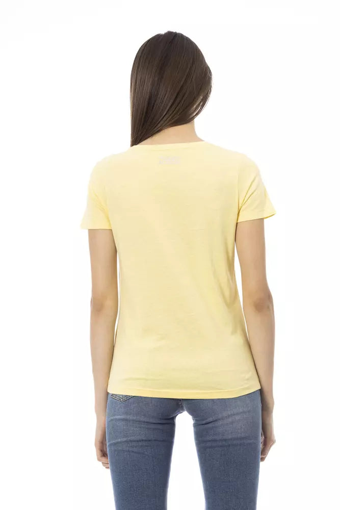 Trussardi Action T-Shirt Femme Jaune en Coton - Élégant et Confortable