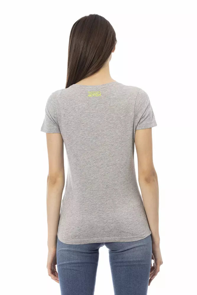T-shirt Femme Trussardi Action Gris en Coton